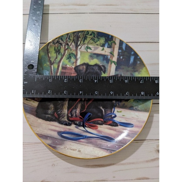 A New Leash on Life - Terrier Puppy Playtime Plate Collection 1987 by Jim Lamb - Picture 7 of 7